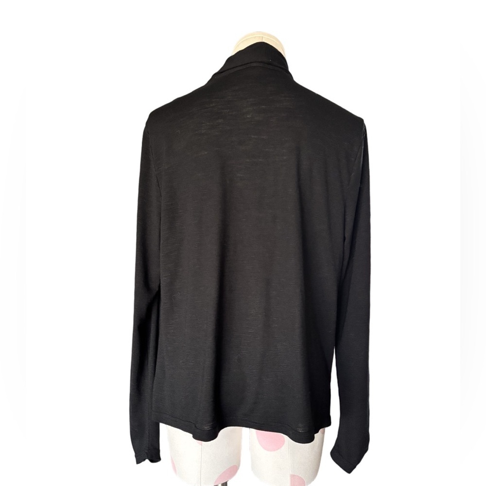 Minimalist Classic Layering – Calvin Klein Black Open Front Cardigan – XL - Picture 3 of 5